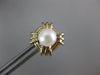 ESTATE AAA SOUTH SEA PEARL 14KT YELLOW GOLD 3D ROUND SQUARE STUD EARRINGS #26241