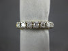 ANTIQUE .55CT DIAMOND 18K WHITE & YELLOW GOLD ANNIVERSARY RING E-F VVS #5488