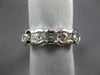 ESTATE 1.35CT ROUND & PRINCESS DIAMOND 14KT WHITE GOLD 3D ANNIVERSARY RING #1849