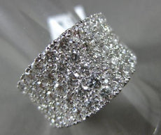 ESTATE WIDE 2.79CT DIAMOND 18K WHITE GOLD SEMI ETERNITY WEDDING ANNIVERSARY RING