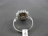 ESTATE 2.91CT WHITE & CHOCOLATE FANCY DIAMOND 18KT WHITE GOLD 3D ENGAGEMENT RING