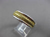 ESTATE 14KT WHITE & YELLOW GOLD SOLID TRIPLE ROPE WEDDING ANNIVERSARY RING 7mm