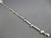ANTIQUE 1.70CT DIAMOND 14KT WHITE GOLD 3D FLOWER BY THE YARD BRACELET #18273