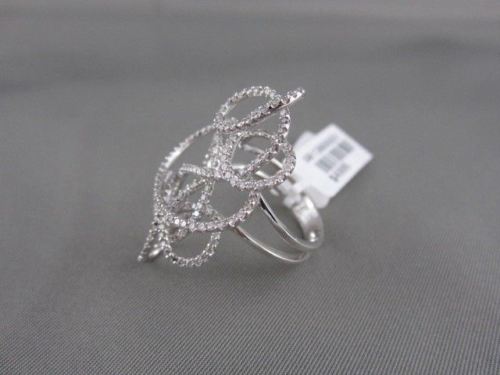 ANTIQUE WIDE MASSIVE FILIGREE 1.52CTW DIAMOND 14KT WHITE GOLD RING ONE OF A KIND