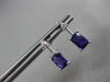 ESTATE 1CT DIAMOND & AAA AMETHYST 14KT WHITE GOLD CLASSIC POST HANGING EARRINGS