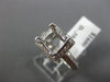 ESTATE .35CT DIAMOND 14K WHITE GOLD SQUARE HALO SEMI MOUNT ENGAGEMENT RING #2870