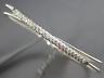 ESTATE .25CT DIAMOND 14KT WHITE GOLD CRISS CROSS BAR FLEXIBLE MESH LOVE BRACELET