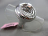 ESTATE LARGE .39CT DIAMOND 18KT WHITE GOLD 3D HANDCRAFTED MULTI CIRCULAR RING