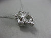 ESTATE .75CT DIAMOND 14K WHITE GOLD 3D 4 STONE CRISS CROSS LOVE FLOATING PENDANT