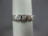 ESTATE .25CT DIAMOND 14KT WHITE & YELLOW GOLD S SHAPE ANNIVERSARY RING #11875
