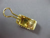 ESTATE 18KT YELLOW GOLD 3D HANDCRAFTED ELONGATED ITALIAN RIDGED CLIP ON EARRINGS