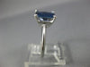 ESTATE 1.50CT AAA SAPPHIRE 14KT WHITE GOLD EMERALD CUT SOLITAIRE ENGAGEMENT RING