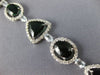 ESTATE EXTRA LARGE 21.40CT DIAMOND & AAA GREEN GARNET 18K WHITE GOLD 3D BRACELET