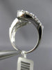 ESTATE .87CT DIAMOND 14K WHITE GOLD 3D CLASSIC INFINITY WEDDING ANNIVERSARY RING