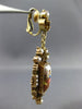 ANTIQUE AAA PEARL & ENAMEL 14KT YELLOW & ROSE GOLD 3D CLIP ON EARRINGS #21682