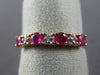 ESTATE .90CT DIAMOND & AAA RUBY 14KT YELLOW GOLD WEDDING ANNIVERSARY RING #17746
