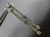 ESTATE 1.27CT DIAMOND 14KT WHITE GOLD BEZEL DOUBLE ROW HANGING EARRINGS #16917