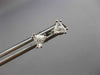 ESTATE .34CT DIAMOND 14KT WHITE GOLD 3D CLASSIC TRILLION STUD EARRINGS #3015