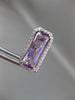 ESTATE 5.65CT DIAMOND & AAA AMETHYST 14KT ROSE GOLD RECTANGULAR CLIP ON EARRINGS