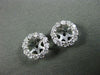 ESTATE .40CT DIAMOND 14KT WHITE GOLD 3D CLASSIC ROUND HALO JACKET EARRINGS 9mm