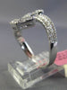 ESTATE 1.47CT ROUND & BAGUETTE DIAMOND 18KT WHITE GOLD SQUARE CRISS CROSS RING