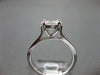ESTATE LARGE .58CT MULTI CUT DIAMOND 14K WHITE GOLD 3D INVISIBLE ENGAGEMENT RING