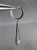 ESTATE .90CT DIAMOND 18KT WHITE GOLD 3D CLASSIC OPEN TEAR DROP HANGING EARRINGS
