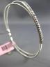 ESTATE .25CT DIAMOND 14KT WHITE GOLD CRISS CROSS BAR FLEXIBLE MESH LOVE BRACELET