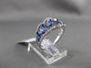 ESTATE WIDE 1.18CT DIAMOND & AAA TANZANITE 14KT WHITE GOLD 3D OPEN FILIGREE RING