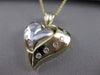 ESTATE MODERN ETOILE DIAMOND 14K WHITE YELLOW GOLD PUFF HEART PENDANT #17199