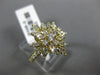 ESTATE LARGE 1.0CT ROUND DIAMOND 14KT YELLOW GOLD CLASSIC FLOWER SNOWFLAKE RING