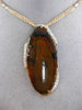 ANTIQUE LONG .85CT DIAMOND & AGATE 14KT ROSE GOLD 3D FLOATING ITALIAN NECKLACE