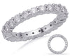 ESTATE 1.66CT DIAMOND 14KT WHITE GOLD 3D CLASSIC ETERNITY ROUND ANNIVERSARY RING