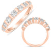 .82CT DIAMOND 14KT ROSE GOLD 3D CLASSIC SEVEN STONE CHANNEL ANNIVERSARY RING