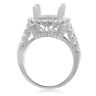 ESTATE WIDE 1.20CT DIAMOND 14K WHITE GOLD 3D FILIGREE SEMI MOUNT ENGAGEMENT RING
