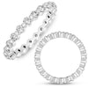 ESTATE 1.20CT DIAMOND PLATINUM ROUND ETERNITY SHARE PRONG LOVE ANNIVERSARY RING