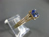 ESTATE 1.55CT DIAMOND & AAA TANZANITE 14KT WHITE GOLD 3D HALO ENGAGEMENT RING