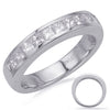 .90CT DIAMOND 14KT WHITE GOLD 3D PRINCESS CHANNEL SEMI ETERNITY ANNIVERSARY RING