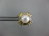 ESTATE AAA SOUTH SEA PEARL 14KT YELLOW GOLD 3D ROUND SQUARE STUD EARRINGS #26241