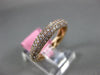 ESTATE .80CT PINK DIAMOND 18KT ROSE GOLD PAVE CLASSIC ETERNITY ANNIVERSARY RING
