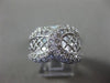 ESTATE WIDE .55CT DIAMOND 18KT WHITE GOLD 3D FILIFREE LOVE KNOT ANNIVERSARY RING