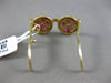 ESTATE 1.03CT DIAMOND & AAA RUBY 14K YELLOW GOLD 3D SUN GLASSES FLOATING PENDANT