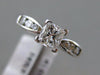 ESTATE .60CT PRINCESS & ROUND DIAMOND 18KT WHITE GOLD 3D ENGAGEMENT RING #18871