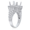 ESTATE WIDE 1.20CT DIAMOND 14K WHITE GOLD 3D FILIGREE SEMI MOUNT ENGAGEMENT RING