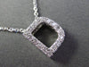 ESTATE .17CT DIAMOND 14KT WHITE GOLD 3D " D " INITIAL FLOATING PENDANT #21240