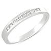 ESTATE .14CT DIAMOND 14KT WHITE GOLD 3D CLASSIC ROUND CHANNEL ANNIVERSARY RING