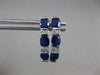 ESTATE 2.7CT DIAMOND & AAA SAPPHIRE 14K WHITE GOLD ROUND & OVAL HANGING EARRINGS