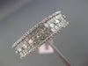 ESTATE LARGE 1.62CT PRINCESS & BAGUETTE DIAMOND 18KT WHITE GOLD ANNIVERSARY RING