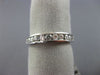 ESTATE .50CT DIAMOND 14KT WHITE GOLD 11 STONE CHANNEL WEDDING ANNIVERSARY RING