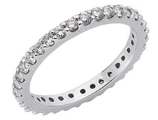 .83CT DIAMOND PLATINUM CLASSIC ROUND SHARE PRONG ETERNITY LOVE ANNIVERSARY RING